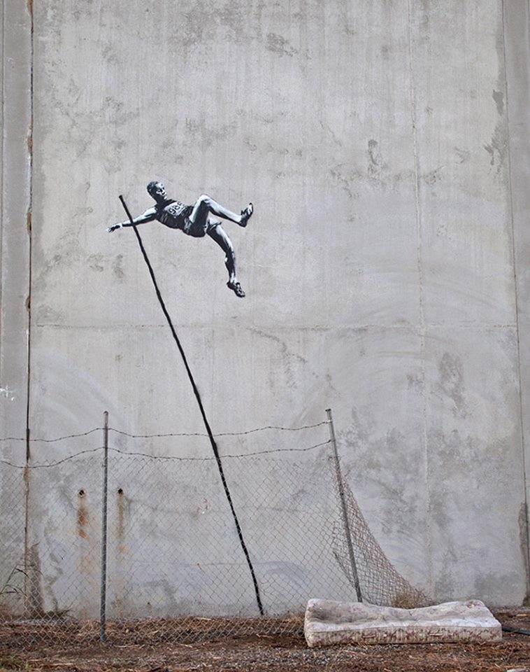 Tableau Sur Toile Banksy - Voleur d'anneaux olympiques