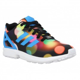 ADIDAS ZX Flux toile Femme Noir + Bleu