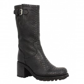 FREE LANCE Biker 7 Mid Gero cuir Reptile Femme Noir