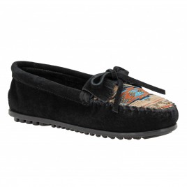 MINNETONKA El Paso velours Femme Noir