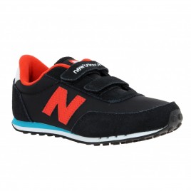 NEW BALANCE 410 toile + velours Enfant Noir + Rouge