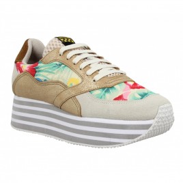 NO NAME Kalory Jogger cuir + textile Femme Tropic