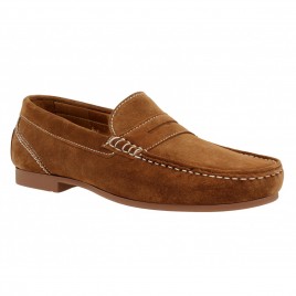 SEBAGO Trenton Penny velours Homme Cognac