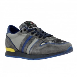 SERAFINI Los Angeles velours + toile Homme Gris