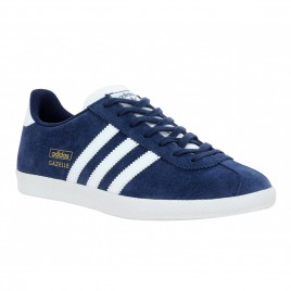 ADIDAS Gazelle velours Femme Marine + Blanc