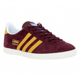 ADIDAS Gazelle velours Femme Prune + Gold