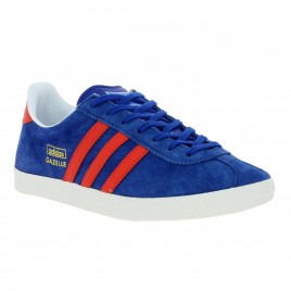 adidas gazelle velours femme bleu rouge