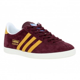 adidas gazelle velours femme prune gold