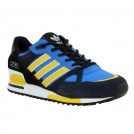 ADIDAS ZX 750 toile + velours Homme Bleu + Jaune