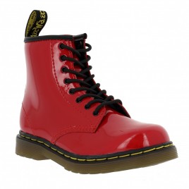 Dr MARTENS Delaney vernis Enfant Rouge