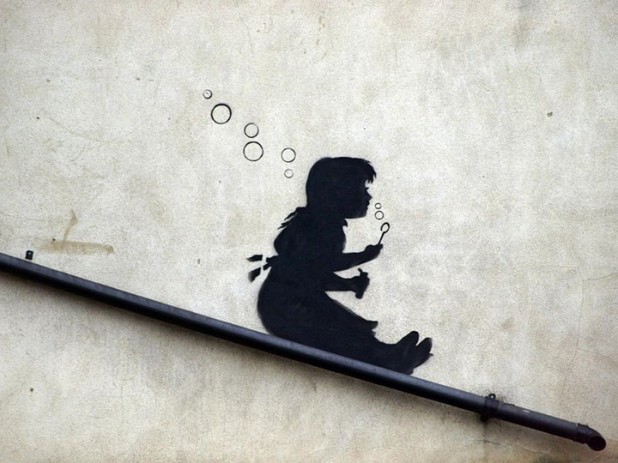 La fille aux bulles Banksy