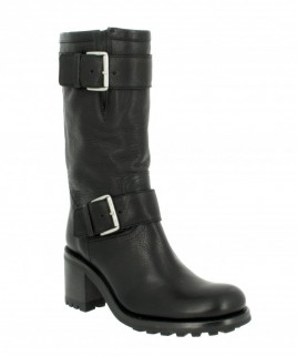 FREE LANCE Biker 7 Mid Strap cuir Femme Noir