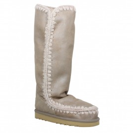 MOU Eskimo Boot Tall 40 velours Femme Argent Metal