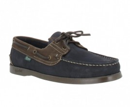 PARABOOT Barth velours Homme Marine + Marron