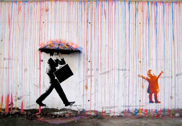 Pluie de couleur par Banksy