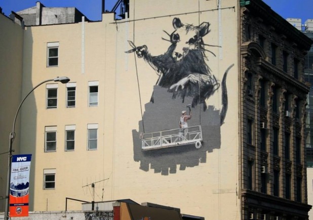 Rat aux ciseaux Banksy