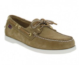 SEBAGO Docksides velours Homme Beige