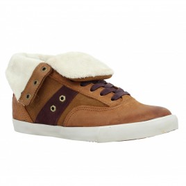 TIMBERLAND EK Glastenbury Roll Top cuir + velours Femme Marron