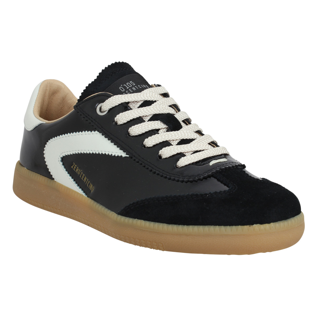 Baskets 0-105 Nova BG vernis Femme Noir