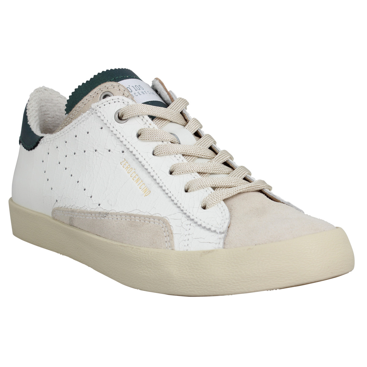 Baskets 0-105 SC04 cuir crack Femme Emerald