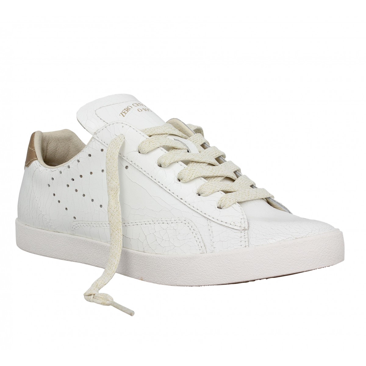 Baskets 0-105 Vanessa cuir Femme Blanc