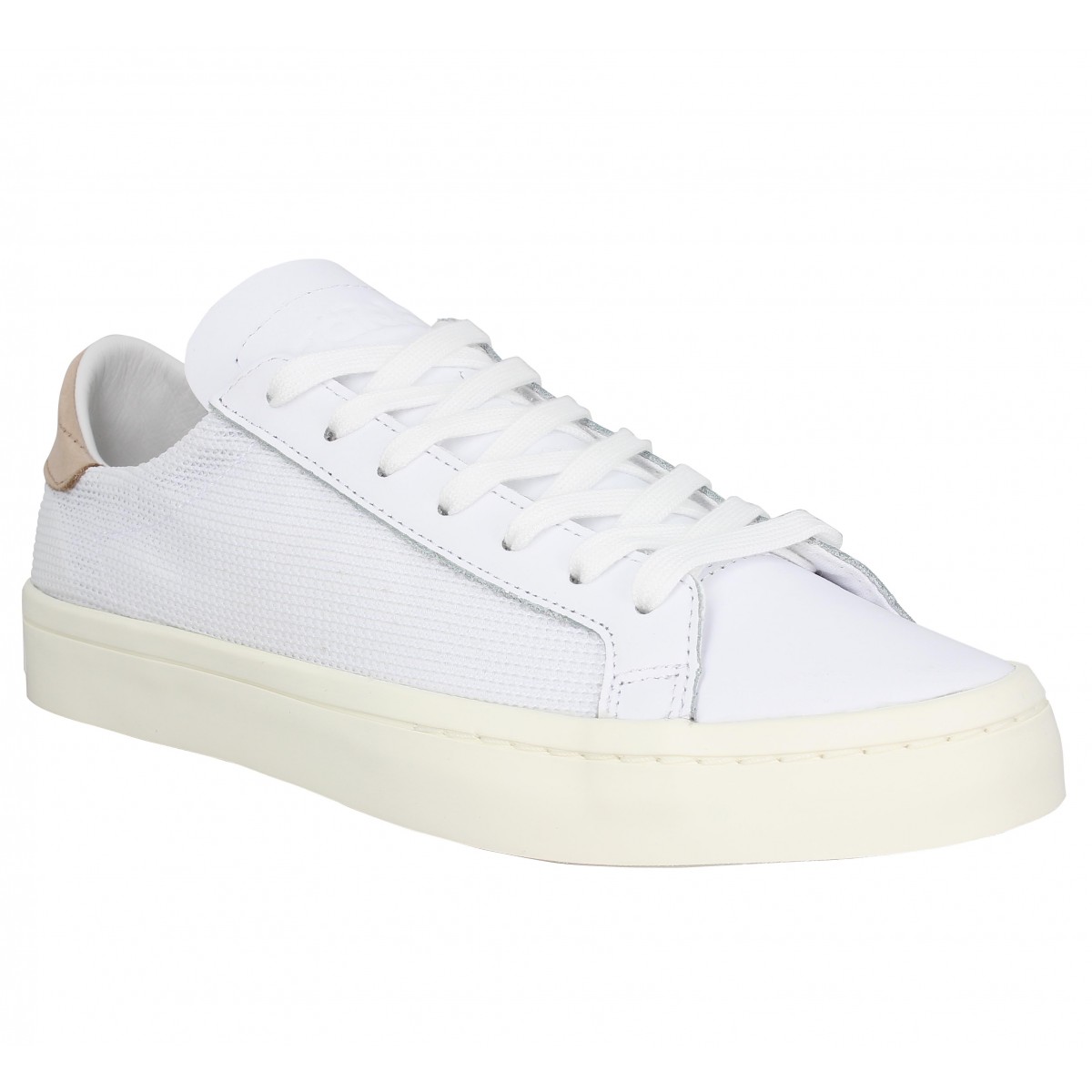 Adidas court vantage toile homme blanc homme | Fanny chaussures