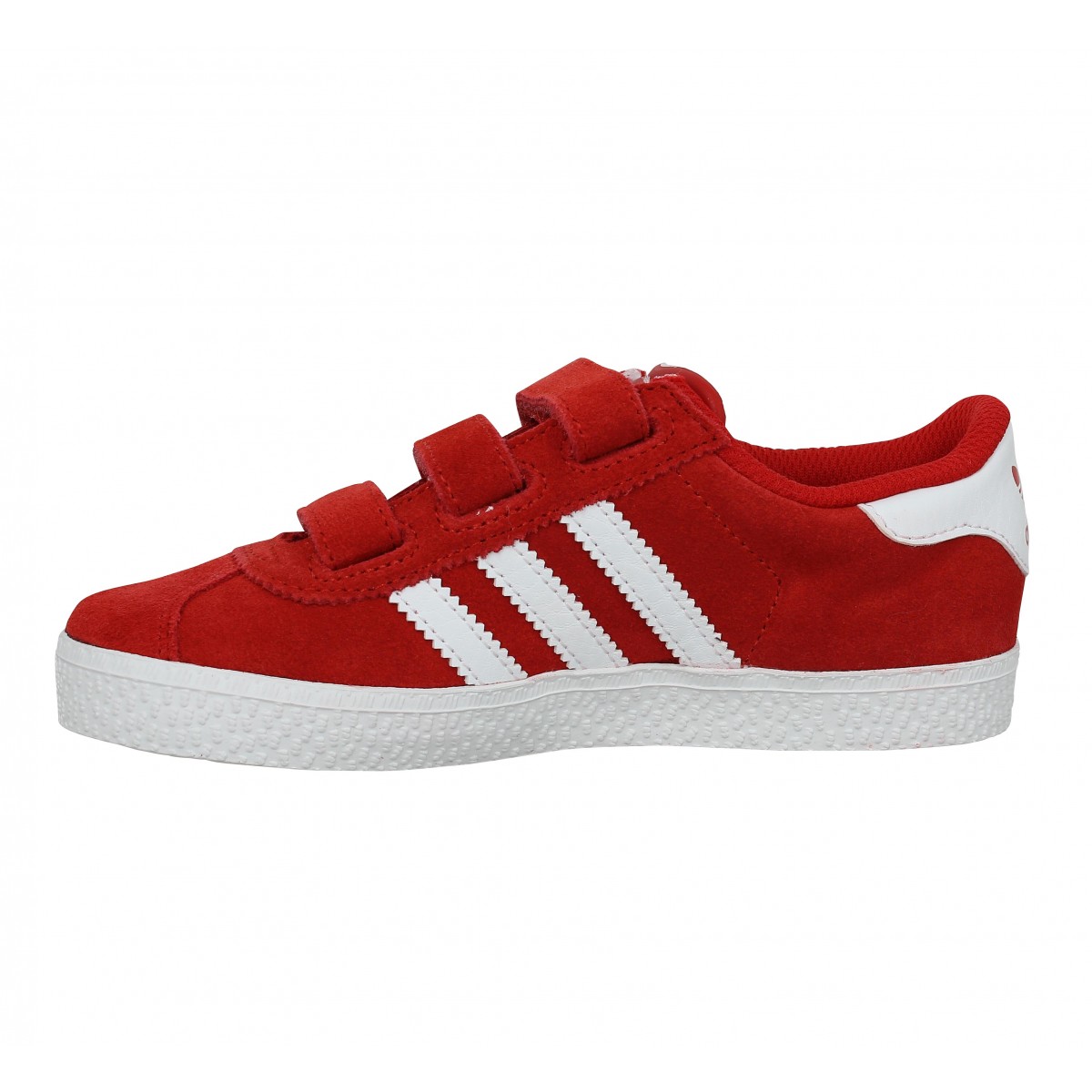 Adidas gazelle 3 velcro enfant rouge | Fanny chaussures