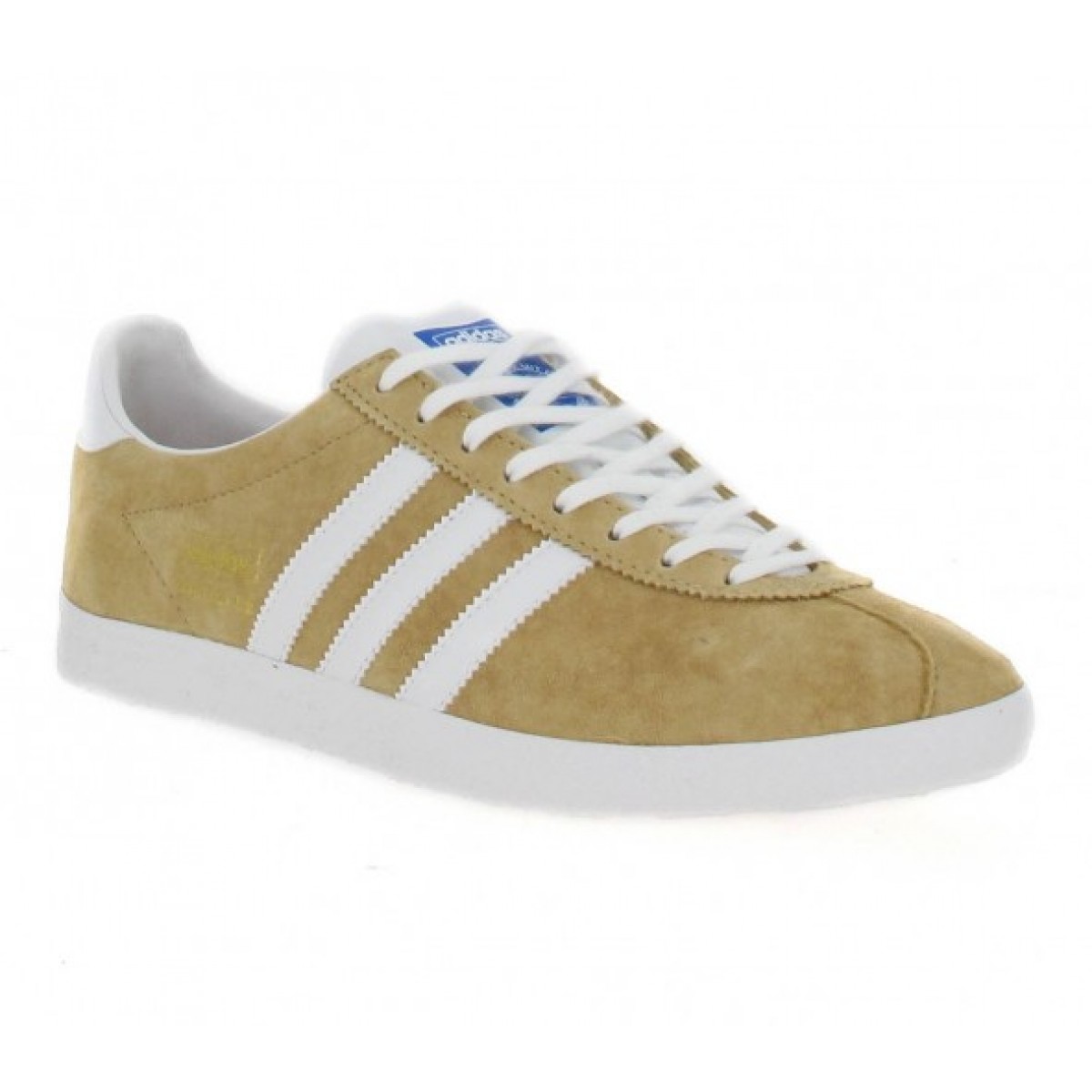 Adidas gazelle velours femme beige blanc | Fanny chaussures