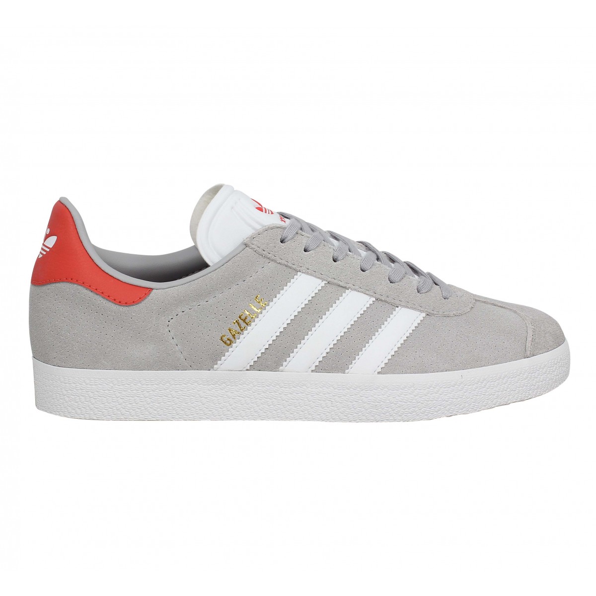 Chaussures Adidas gazelle velours homme gris rouge homme | Fanny ...