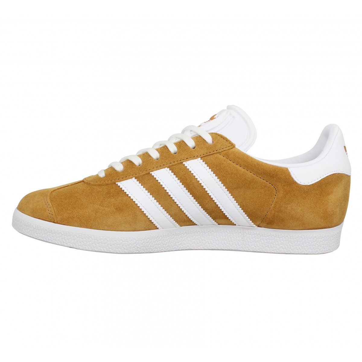 Chaussures Adidas gazelle velours ocre femme homme | Fanny chaussures