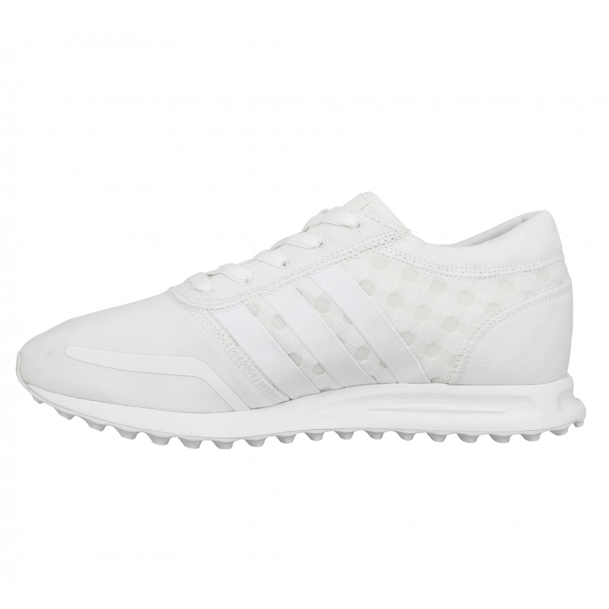 Adidas los angeles pois blanc femme | Fanny chaussures
