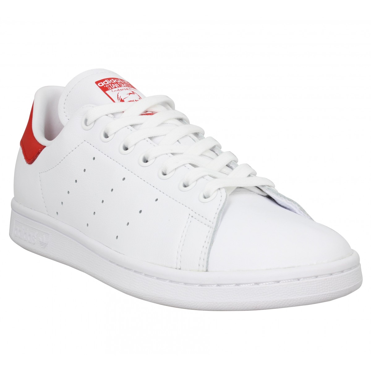 stan smith blanc rouge femme