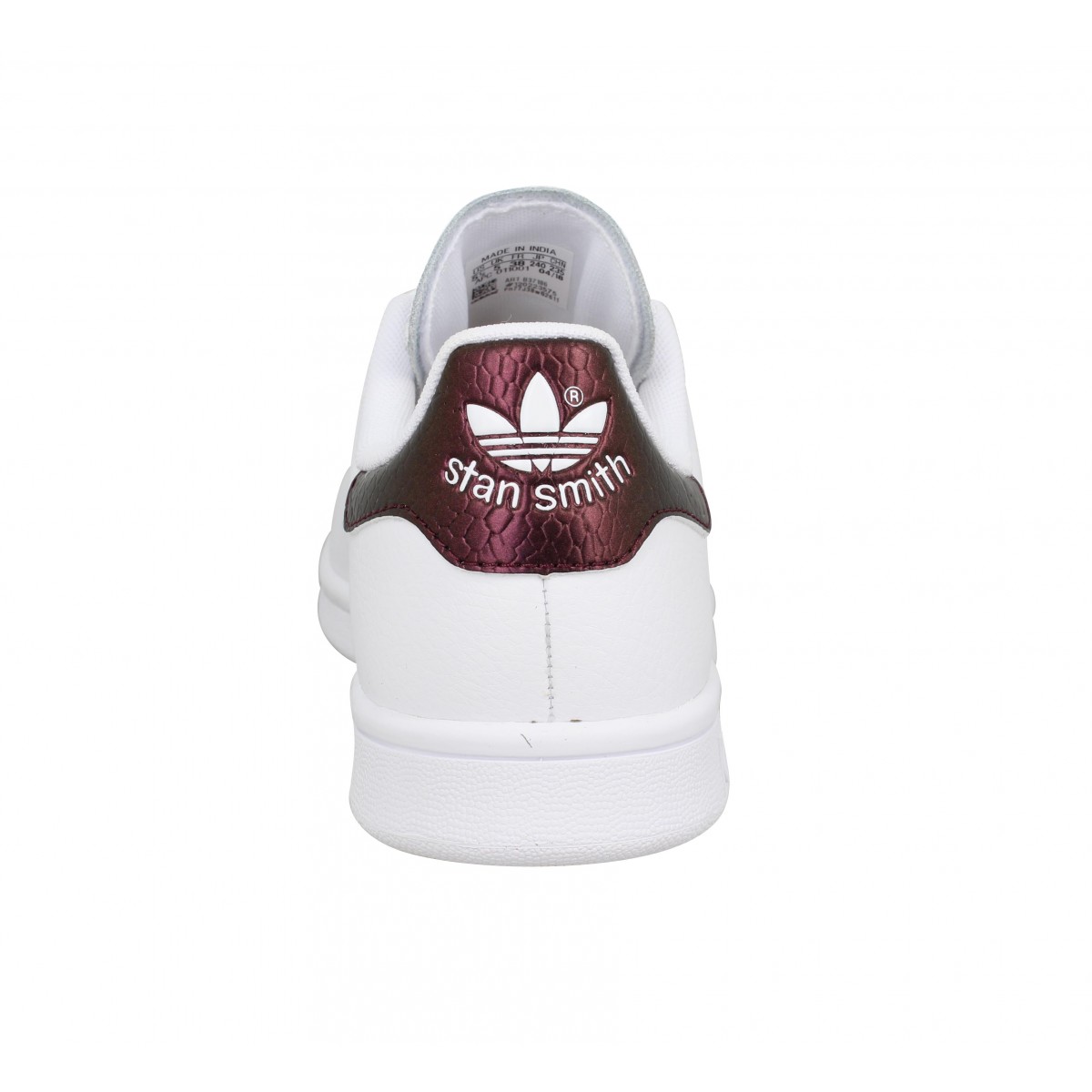 Stan smith femme blanche et bordeaux top