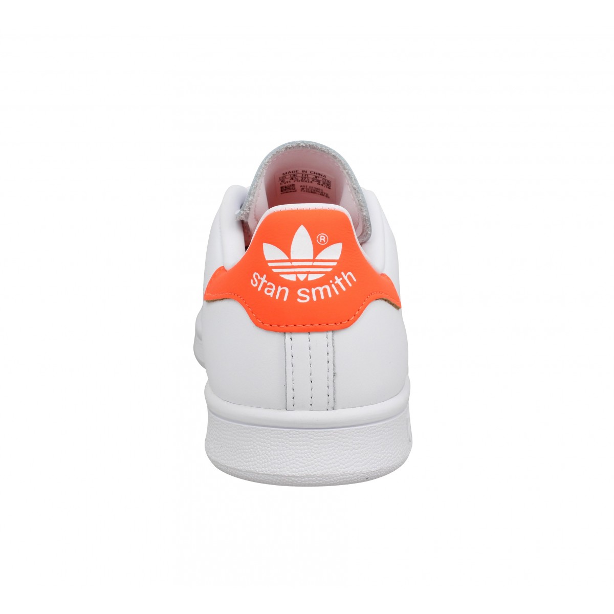 Adidas stan smith cuir femme blanc orange femme | Fanny chaussures