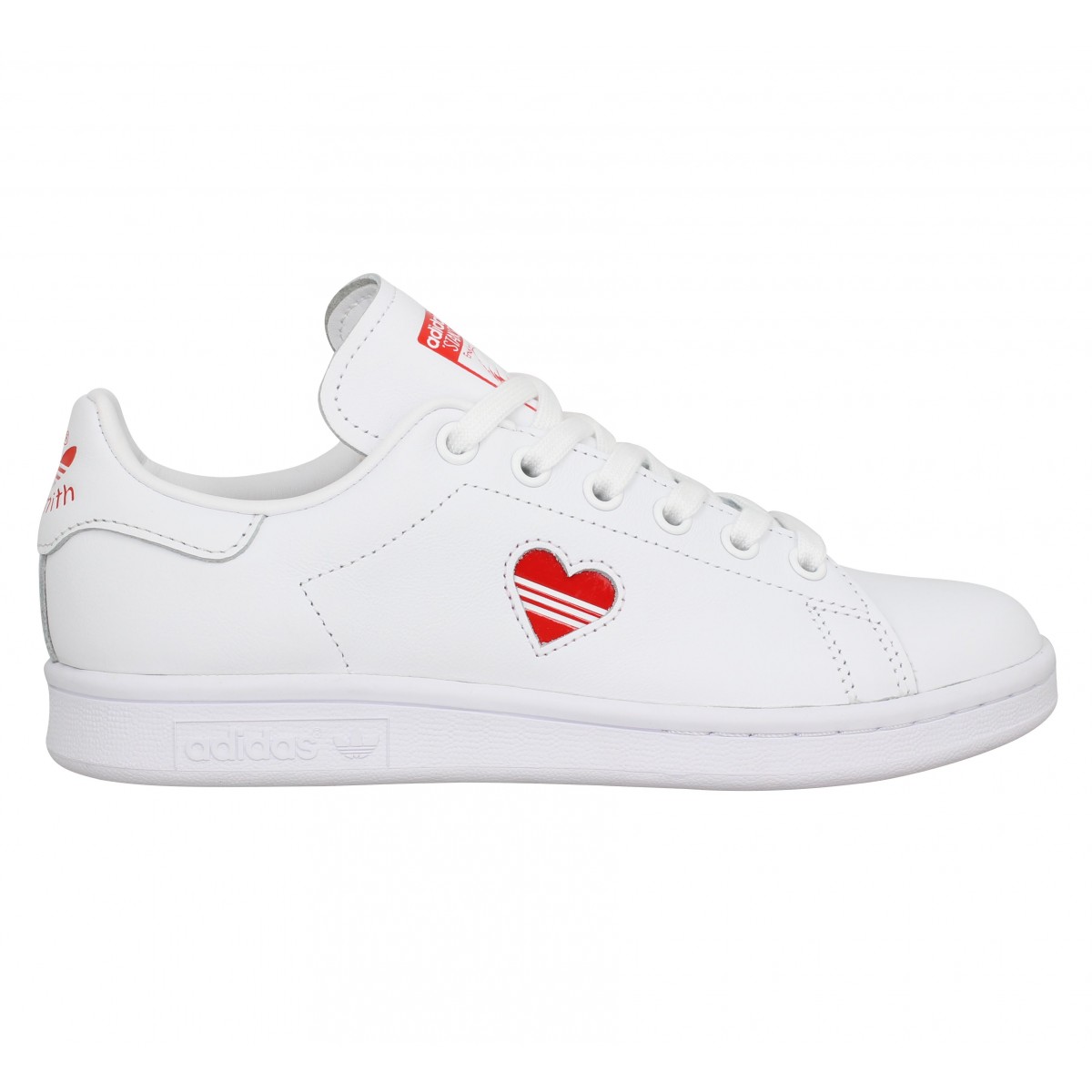 stan smith blanc rouge femme