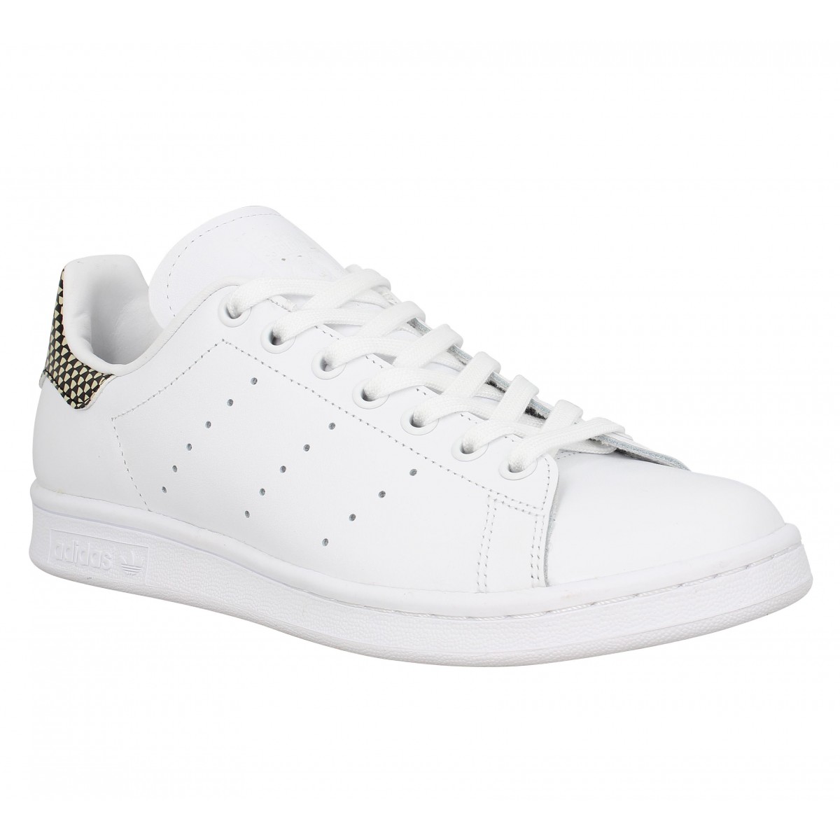 Baskets ADIDAS Stan Smith cuir Homme Blanc Damier