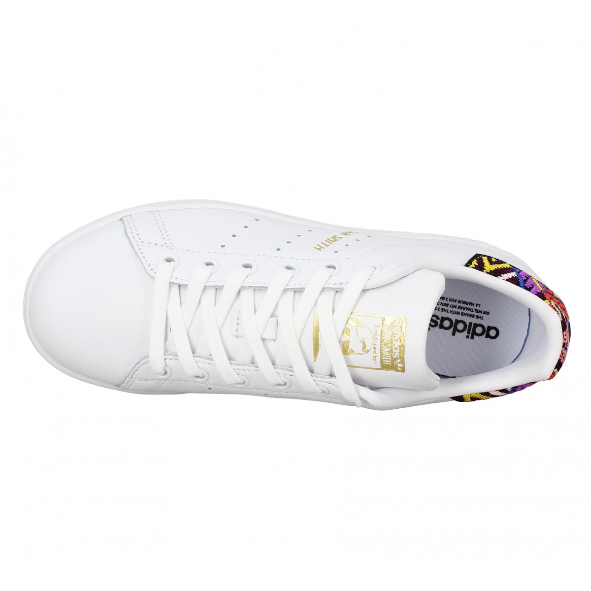 Chaussures Adidas stan smith x the farm company cuir femme blanc femme |  Fanny chaussures