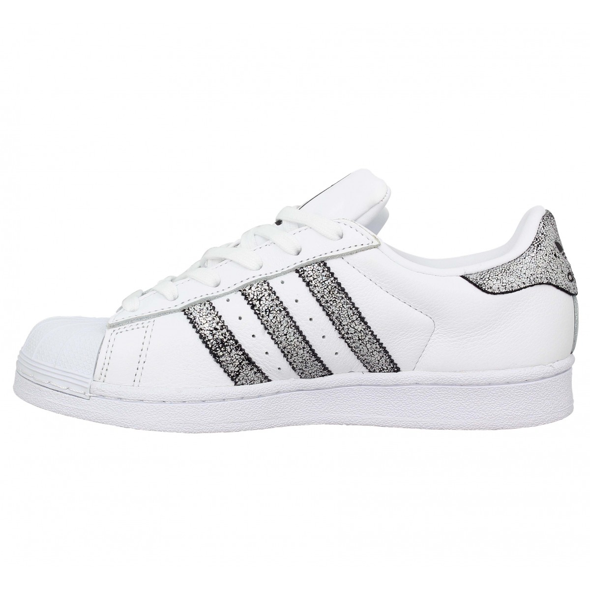 superstar blanc argent