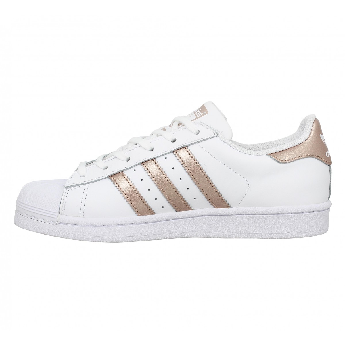 adidas blanche et rose gold