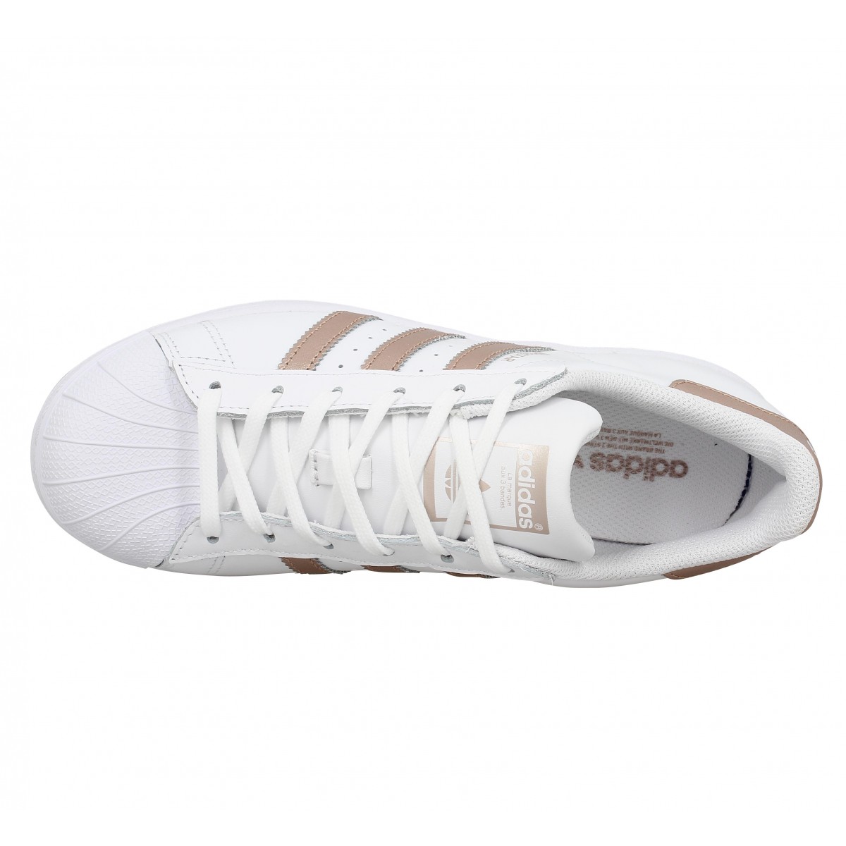 Adidas superstar top blanc rose gold