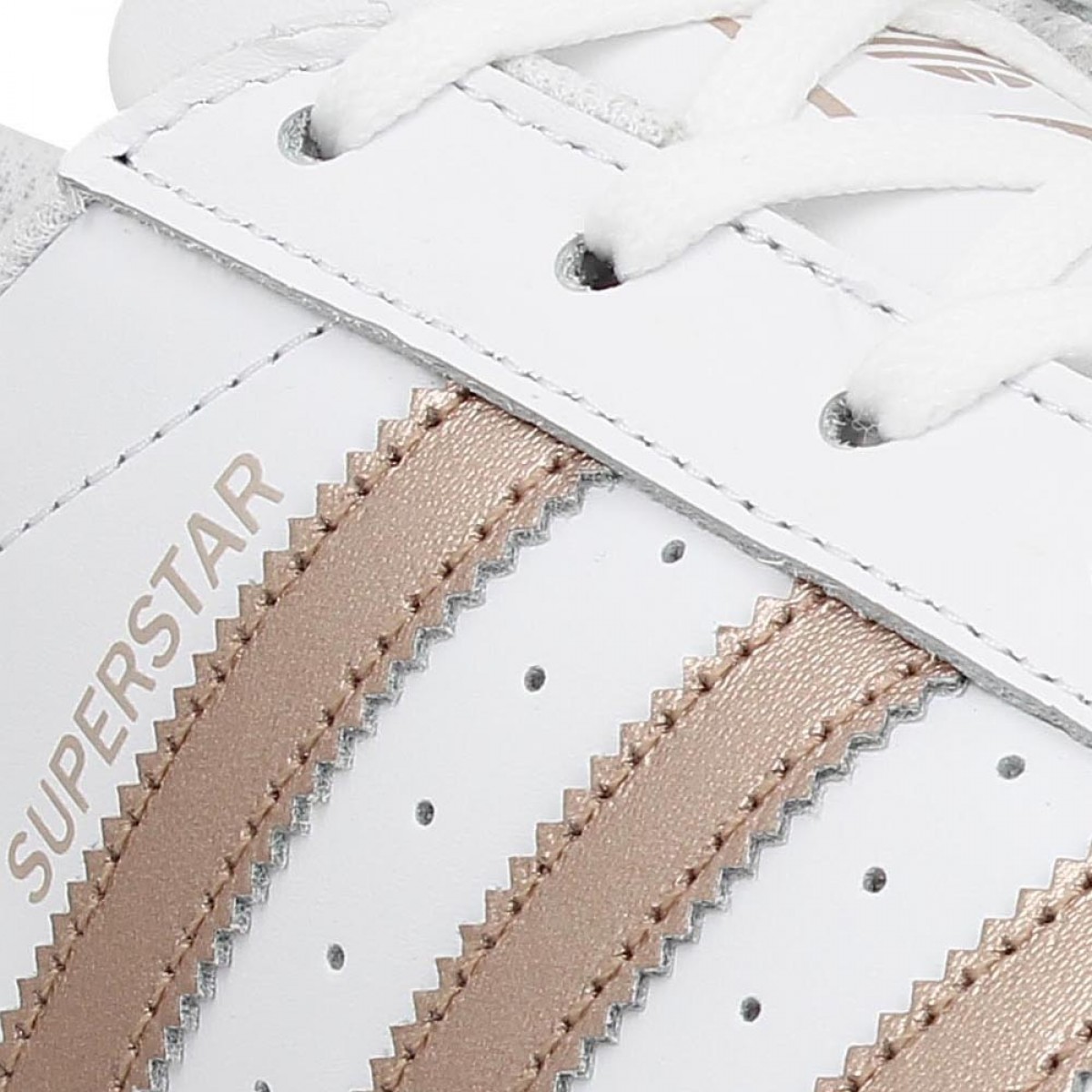 Adidas superstar blanc gold rose femme Fanny chaussures