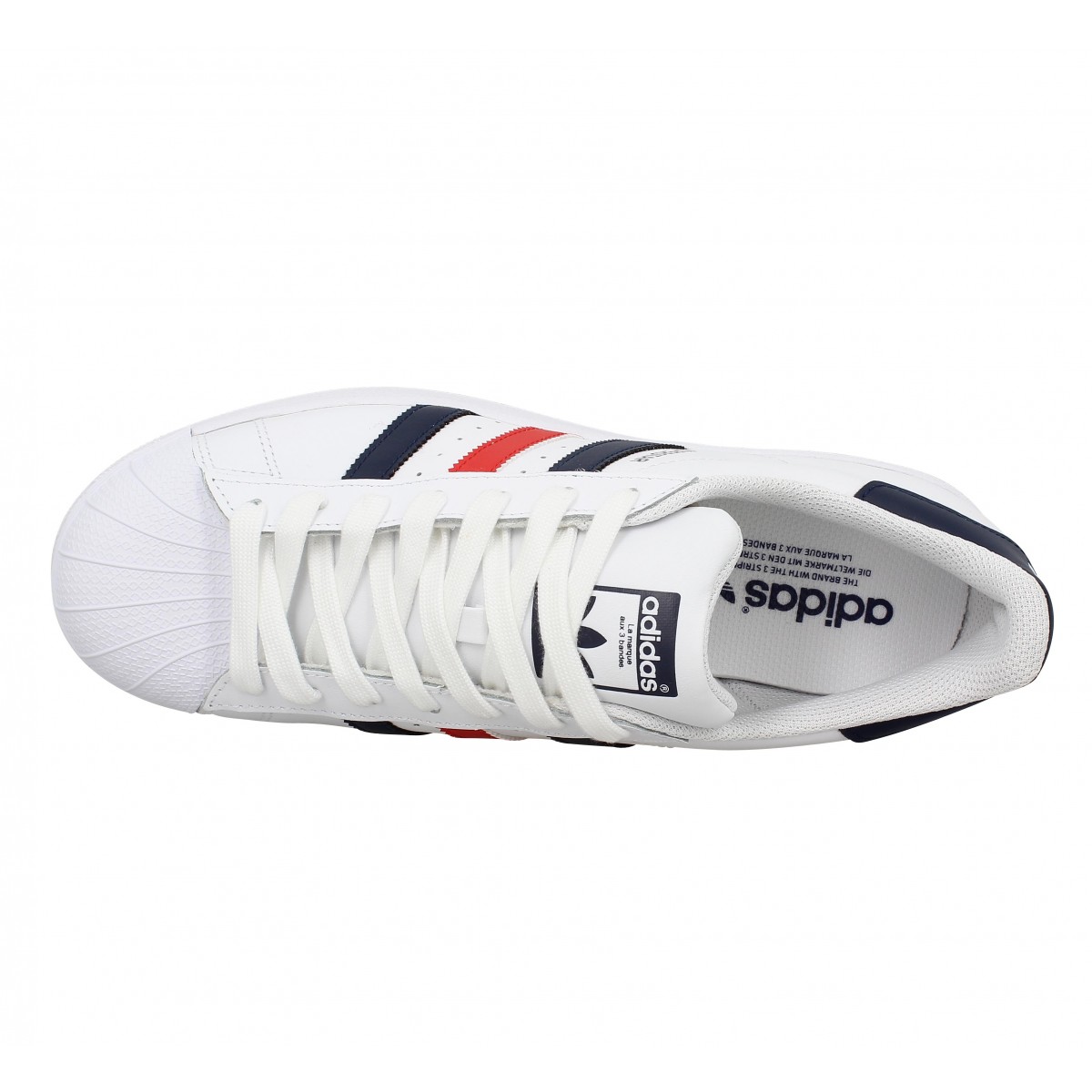 Superstar blanc bleu rouge store