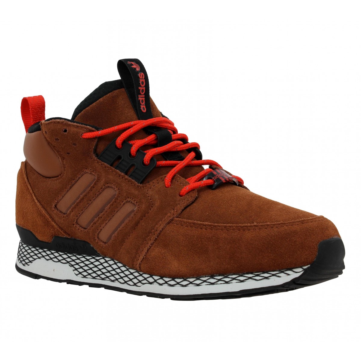Baskets ADIDAS ZX Casual Mid velours Homme Chocolat
