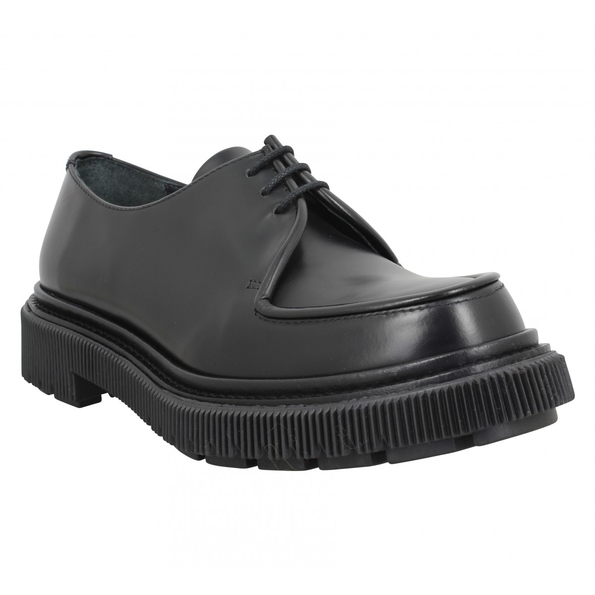 Chaussures à lacets ADIEU PARIS Type 124 cuir Femme Noir