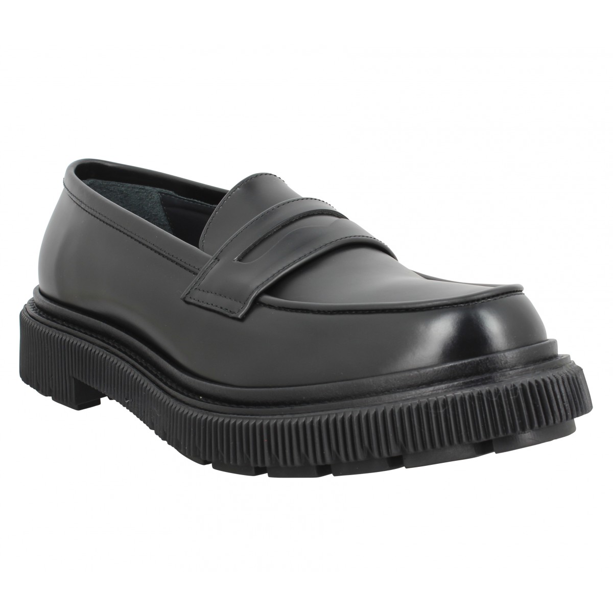 Mocassins ADIEU PARIS Type 159 cuir Homme Noir