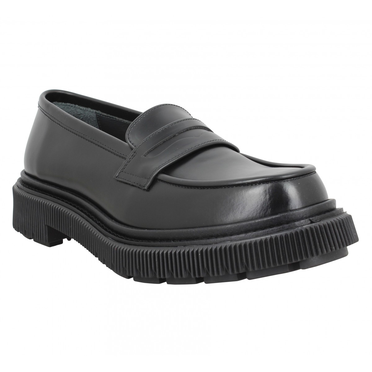 Mocassins ADIEU PARIS Type 159 cuir Noir