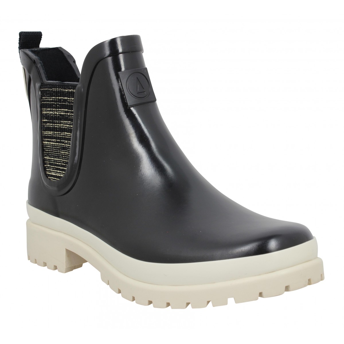 Bottines ARMISTICE Drop Beetle caoutchouc Femme Noir