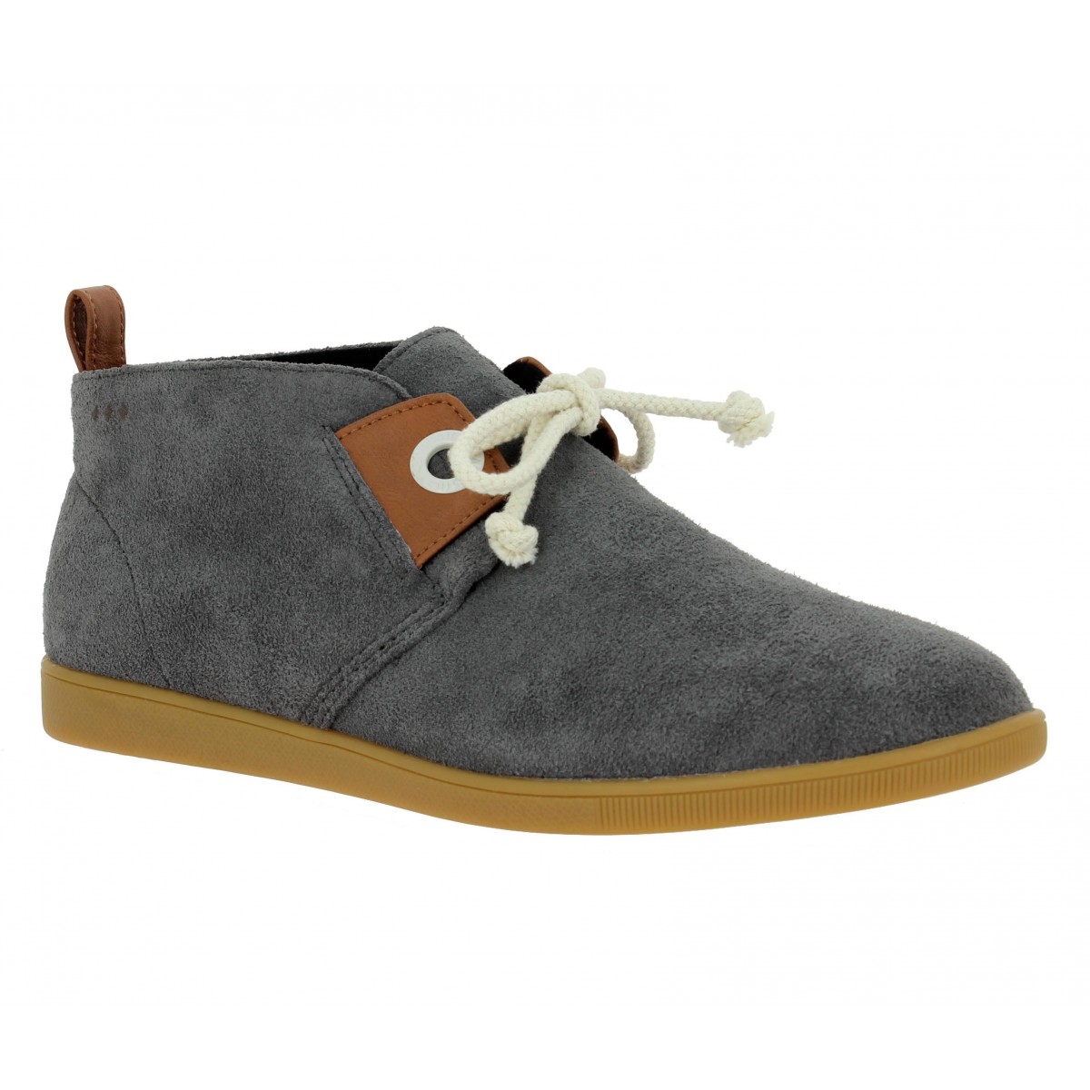 Armistice stone mid cut velours homme gris | Fanny chaussures