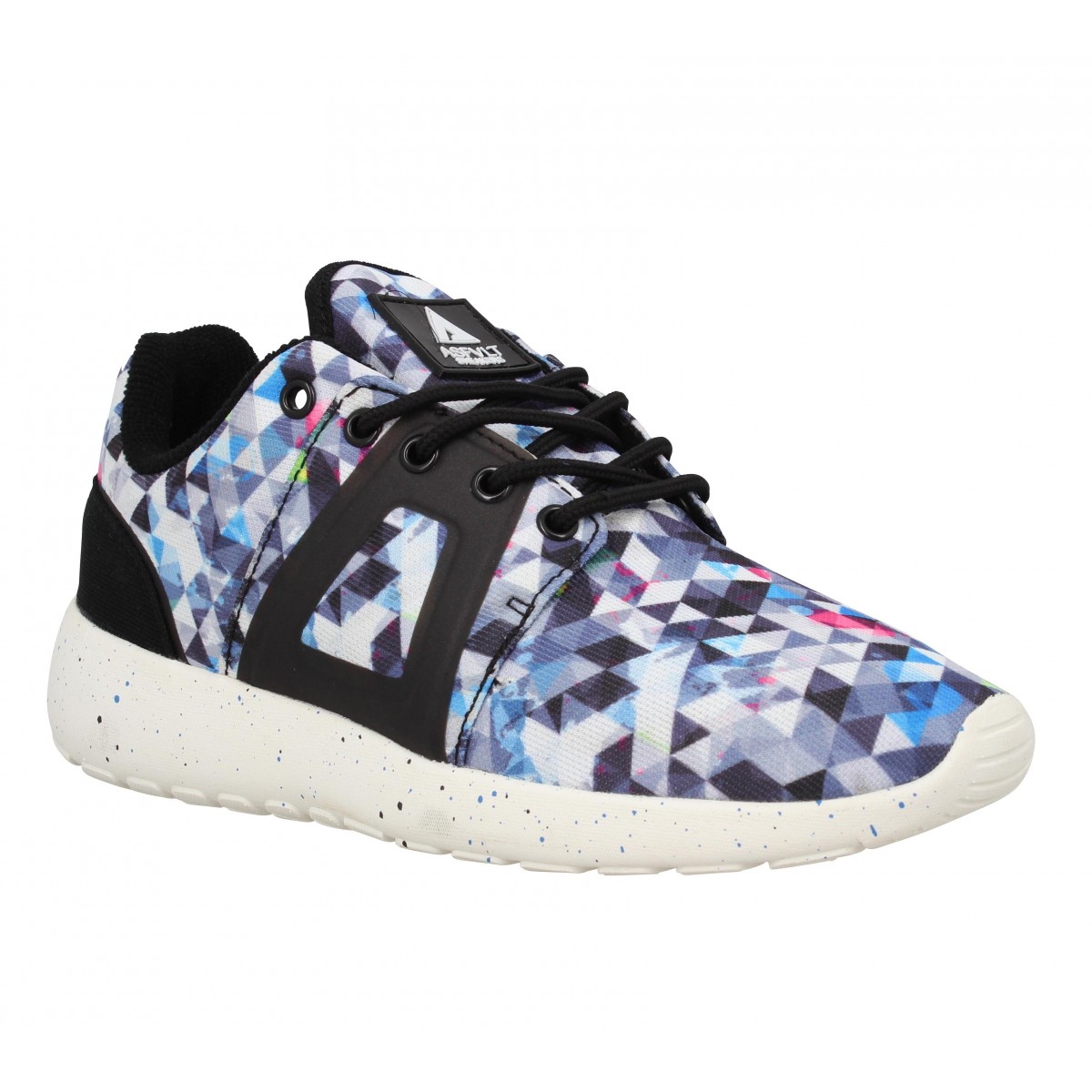 Baskets ASFVLT Super Tech toile Femme Black Mosaic