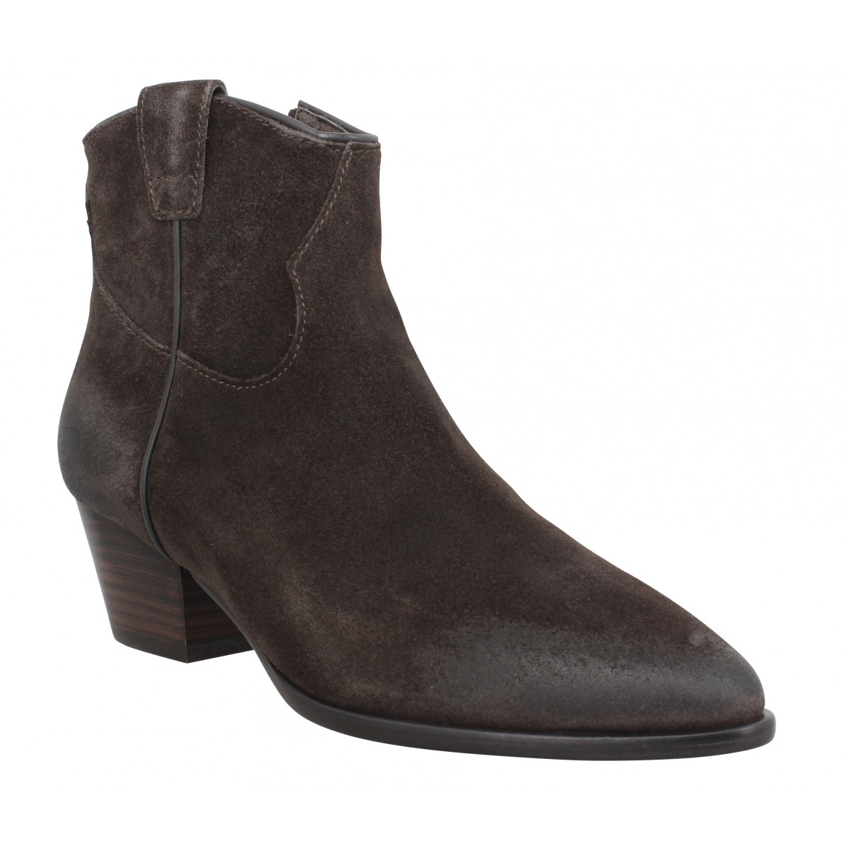 Bottines ASH Houston velours Femme Ebano